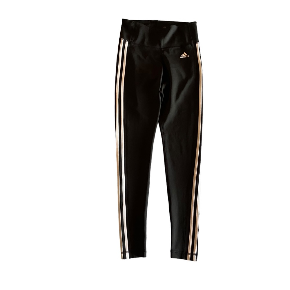 Adidas Athletic Black White Leggings Excellent Condition